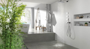 Nowoczesna strefa prysznicowa w nowoczesnych łazienkach 