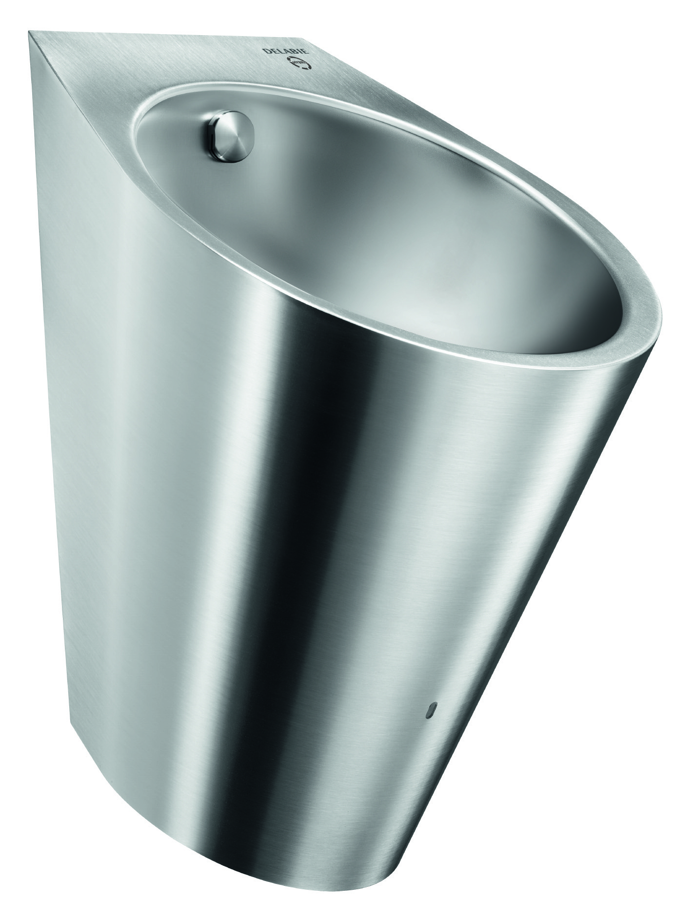 Pisuar HYBRIMATIC FINO, pisuar Inox z hybrydowym systemem spłukiwania. Fot. Delabie